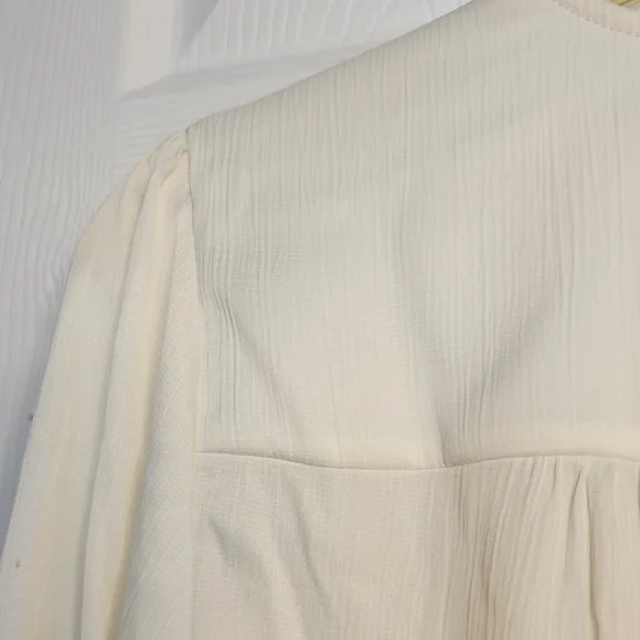 Michael Kors Cream Blouse with Peplum Hem - Picture 13 of 16